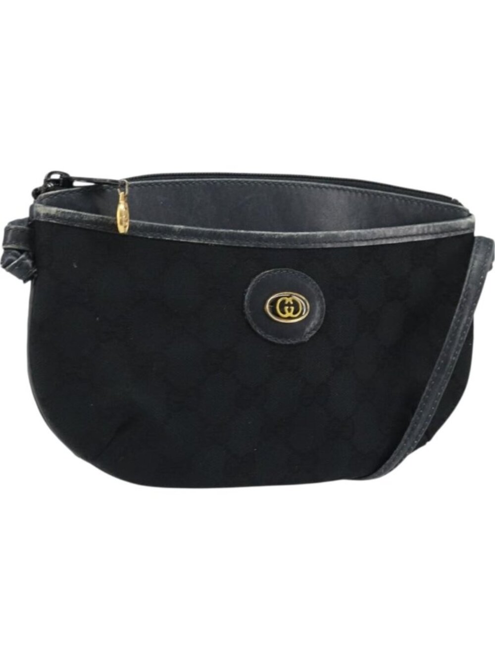 GUCCI GG Supreme Shoulder Bag Black Gold 904 02 020